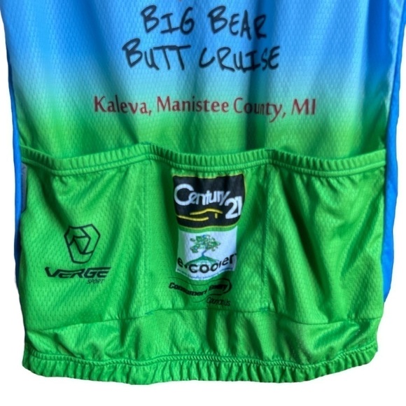 Verge Elite Relaxed Bold Collection Mens Cycling Jersey Big Bear Butt Cruise, XL - Picture 6 of 9